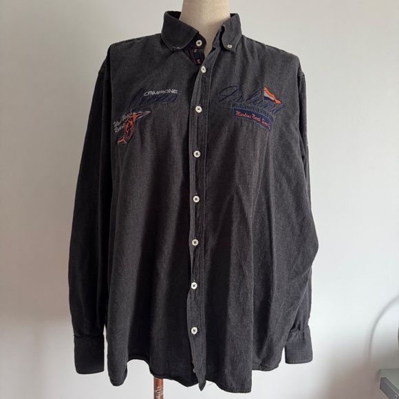 Claudio Campione - Grey Long Sleeves Button Shirt - Picture 1 of 12